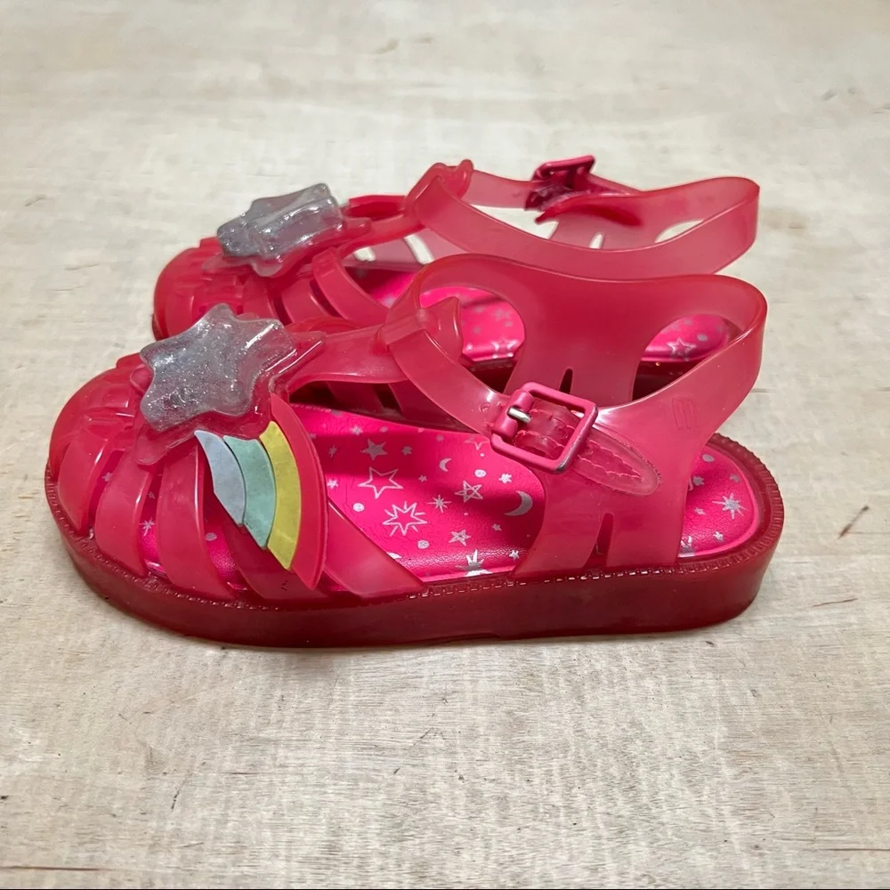 Mini Melissa Star Rainbow Possession II Glitter Sandal